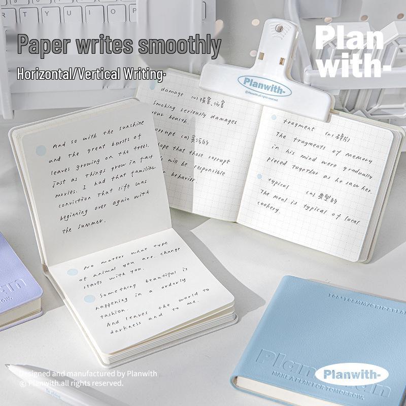 CUBE Planwith Portable Softcover Notebook - Waterproof PU Leather, Stitch-Bound, Pocket Size, 100g Paper