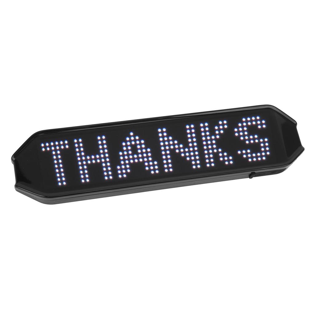 225 X 55 X 15mm Color LED Sign 4 Modes APP Control Programmable Bike Turn Signals USB Charging