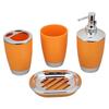 Pack Of 4 Bathroom Accessories Set with Soap Dispenser Plastic Toothbrush Holder Washing Cup and Soap Dish