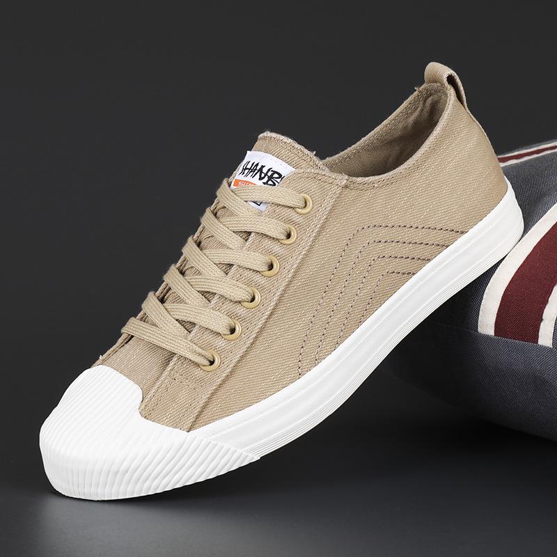 Mens Shoes Spring New Trendy Mens Canvas Shoes Korean Versatile Casual Old Beijing Cloth Shoes Spring and Autumn Board Shoes