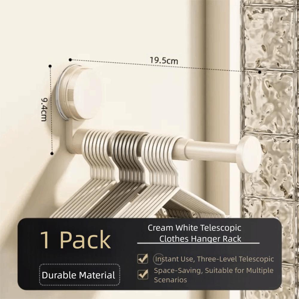 

No-Drill Hanger Storage Rack Suction Cup Installation Hanger Container Quality Folding Rack Home белый