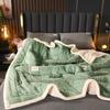 Thickened Three-Layer Milk Velvet Baby Blanket, Machine Washable Fleece Gift Cover