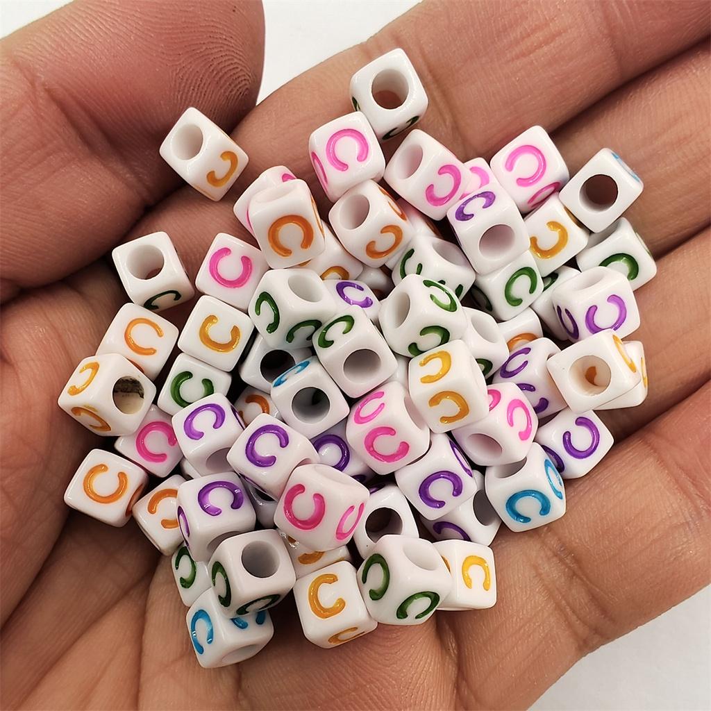 100 ks/šarže akrylové korálky dopisní korálky hledání šperků pro DIY náhrdelník náramek 6mm velkoobchod s módou vysoce kvalitní nové