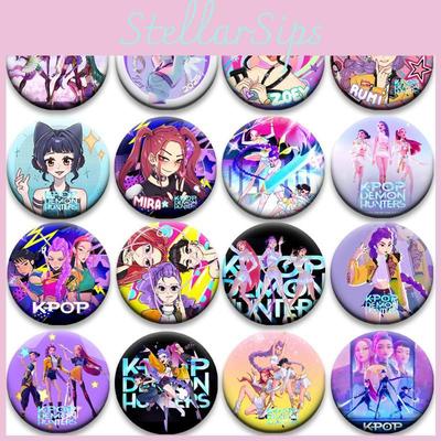 Demon Kpop Hunters Badge Character Pattern Anime Merchandise Fashion Fans Gift