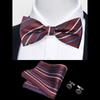 Classic Bowtie Bow Ties for Mens Butterfly Bowknot Pocket Square Cufflinks Suit Set Bussiness Accessories