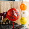 Bamboo Paper Chinese Lantern Flower Letter Printed Paper Lantern Festival Lantern  National Day