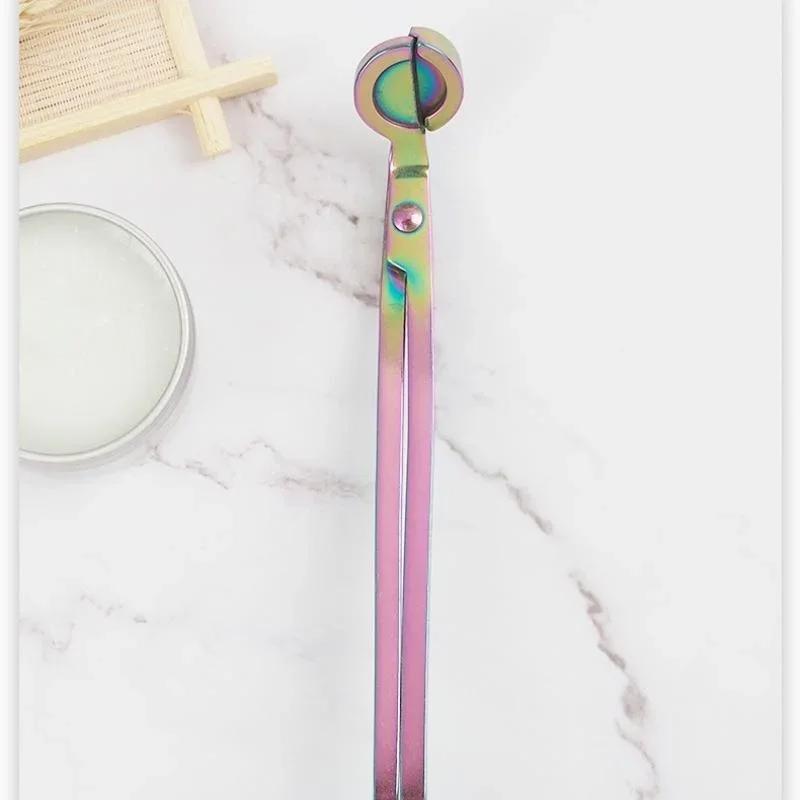 Household Tools 18cm Candle Wick Trimmer Stainless Steel Trim Wick Cutter Round Head Candle Core Shears Candles Accessories