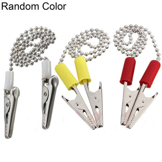 Dental Lab Bib Crocodile Clip Flexible Metal Ball Chain Durable Napkin Holder
