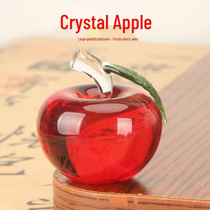 Πολυτελή Κρυστάλλινα Διακοσμητικά Φρούτων: Ροδάκινο, Σταφύλι, Μήλο, Λωτός - Ιδανικό για Διακόσμηση Υπνοδωματίου, Σαλονιού, Γραφείου ή ως Δώρο