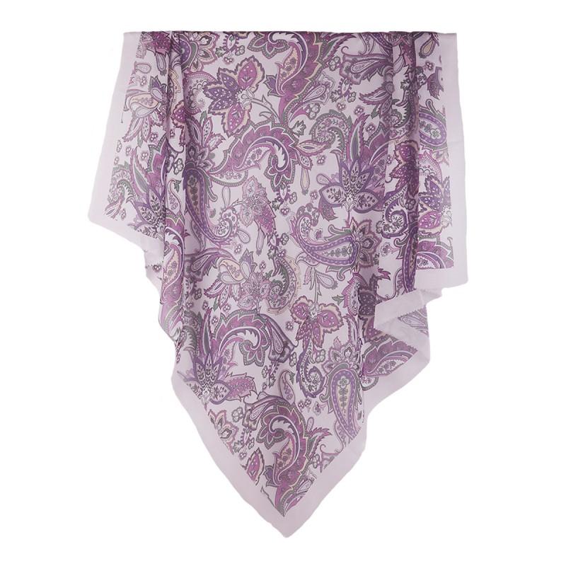 Cotton Linen Printed Square Scarf 110x110cm Lightweight Wrap Women Boho Style Headwrap Neck Accessory