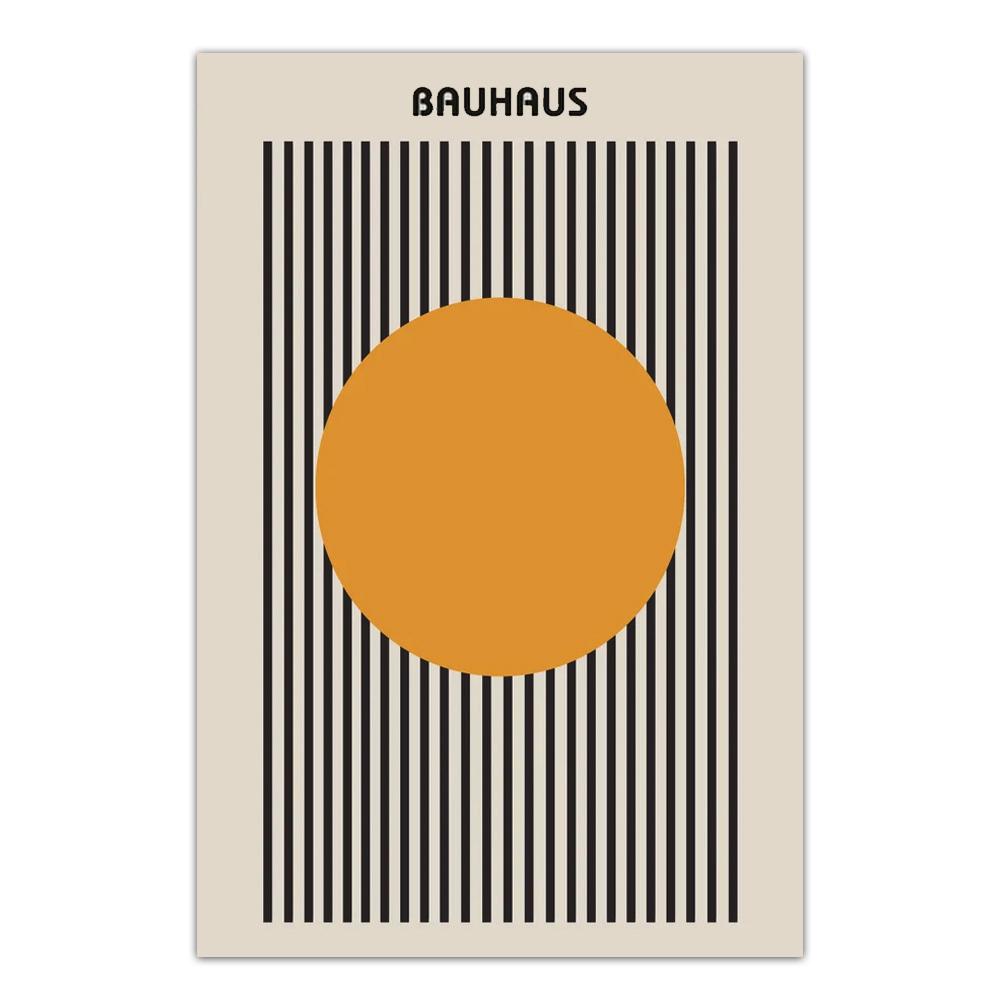 Bauhaus Style Minimalist Geometric Wall Art Prints Modern Black Line Canvas Painting Home Living Room Decoration Unframed