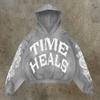 Mens Casual Hooded Sweatshirt 3D Skull Print Loose Fit Long Sleeve Winter Top Teens