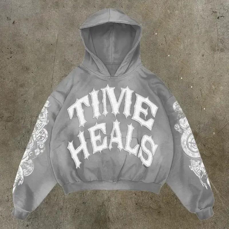 Mens Casual Hooded Sweatshirt 3D Skull Print Loose Fit Long Sleeve Winter Top Teens