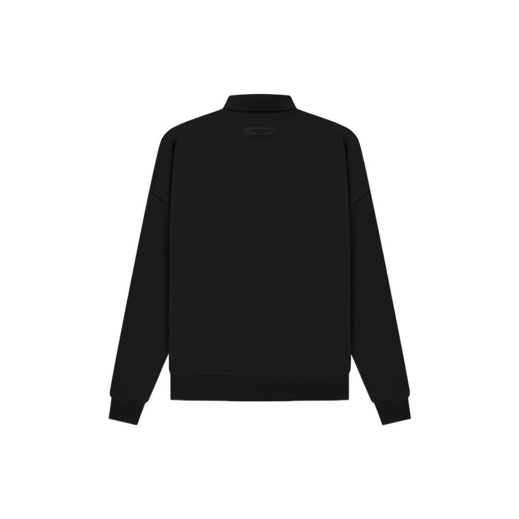 Fear of God Essentials SS22 Long Sleeve Polo Unisex Tops Black FOG-SS22-415