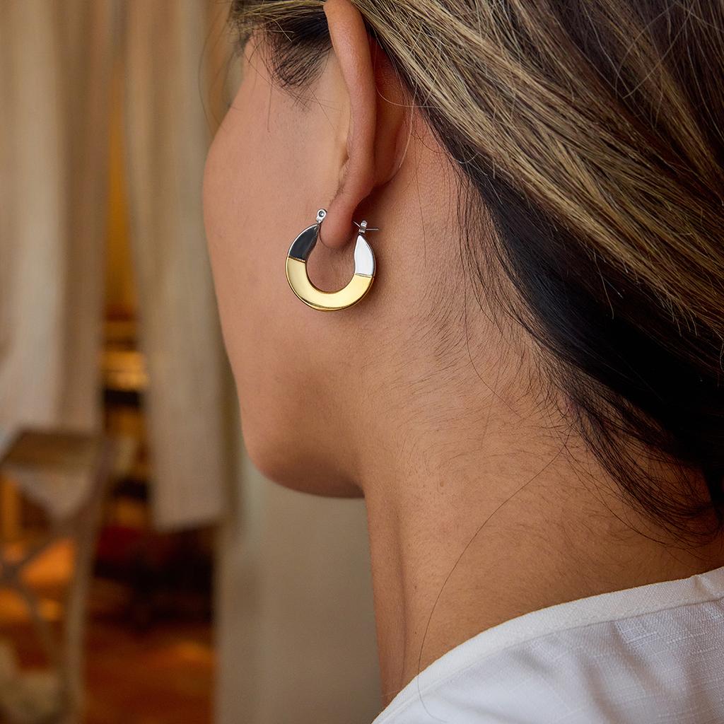 Yori Trendy Daily Geometric Polished Earrings for Women Stainless Steel Exquisite Spring Summer Trending Jewelry
