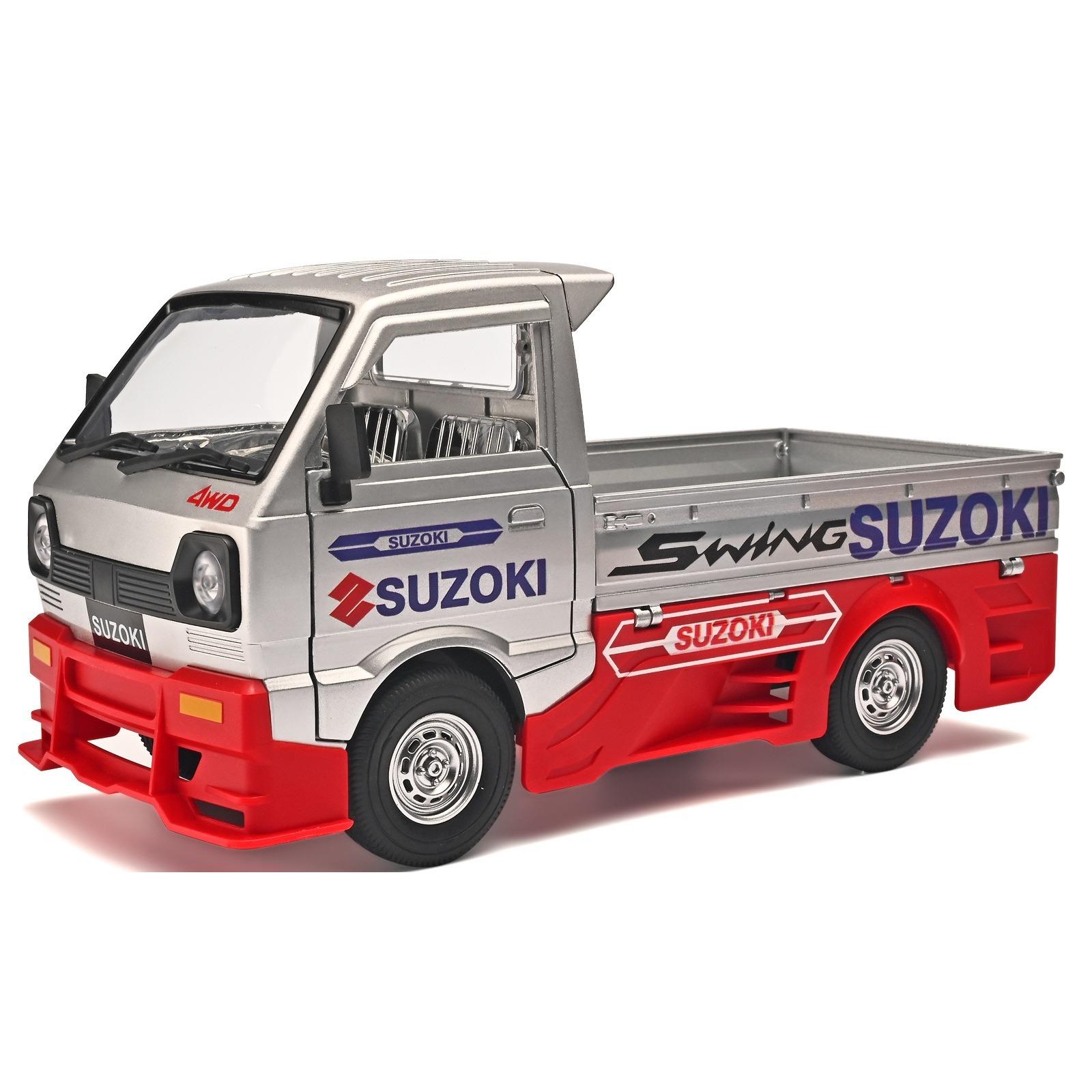 

1/24 Транспортный грузовик Внедорожник Сплав Металл Литой Модель автомобиля Звук и Свет Модные украшения Декорация Подарки для детей серебряный