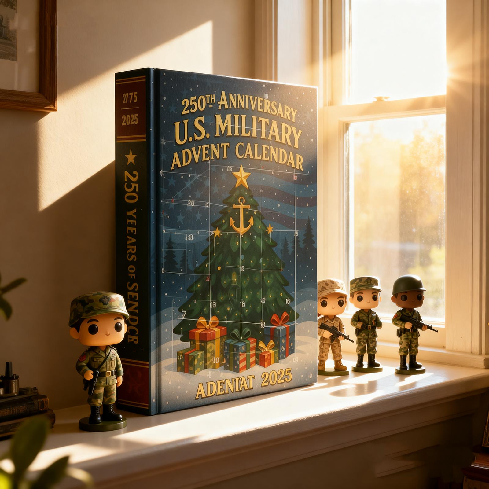 

2D Літак+літак Коробка +24шт+ Зворотний відлік до Різдва від Збройних сил США Календар-коробка для зворотного відліку One Size синій