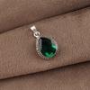 Chrome Diopside Gemstone 925 Sterling Silver Handmade Silver Chain Pendant 1.3" For Gift APP-3-15
