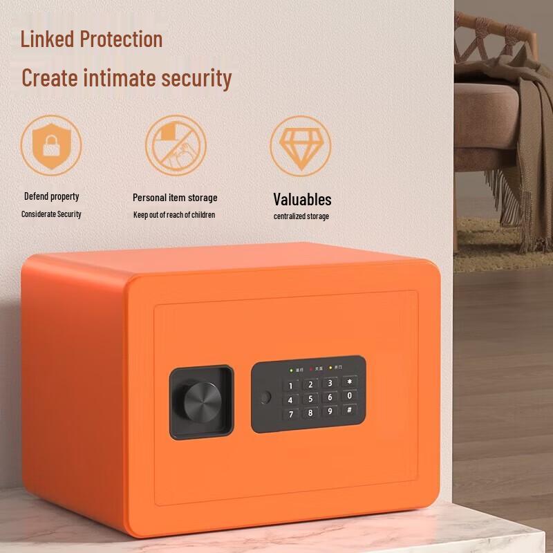 Deli 25cm Mini Safe with Fingerprint Lock