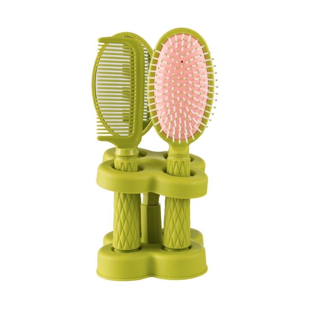 4Pcs Grooming Hair Comb Set Anti-static Non-slip Massage Comb with Makeup Mirror Styling Salon Air Cushion Hair Comb