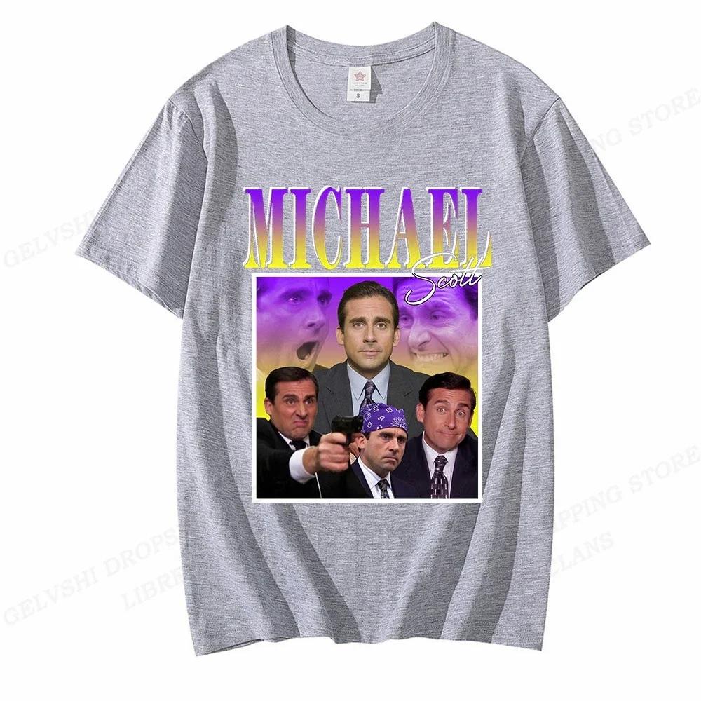 Michael Scott Homage The Office T Shirt Men Fashion T-shirts shirt Hip Hop Tops Tees Women Tshirt Y2k Clothes Boy Tees