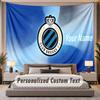 Benutzerdefinierte Namens-Text-Wandteppich Club Brügge FC Personalisierter Polyester-Wandteppich für Schlafzimmer und Zimmer