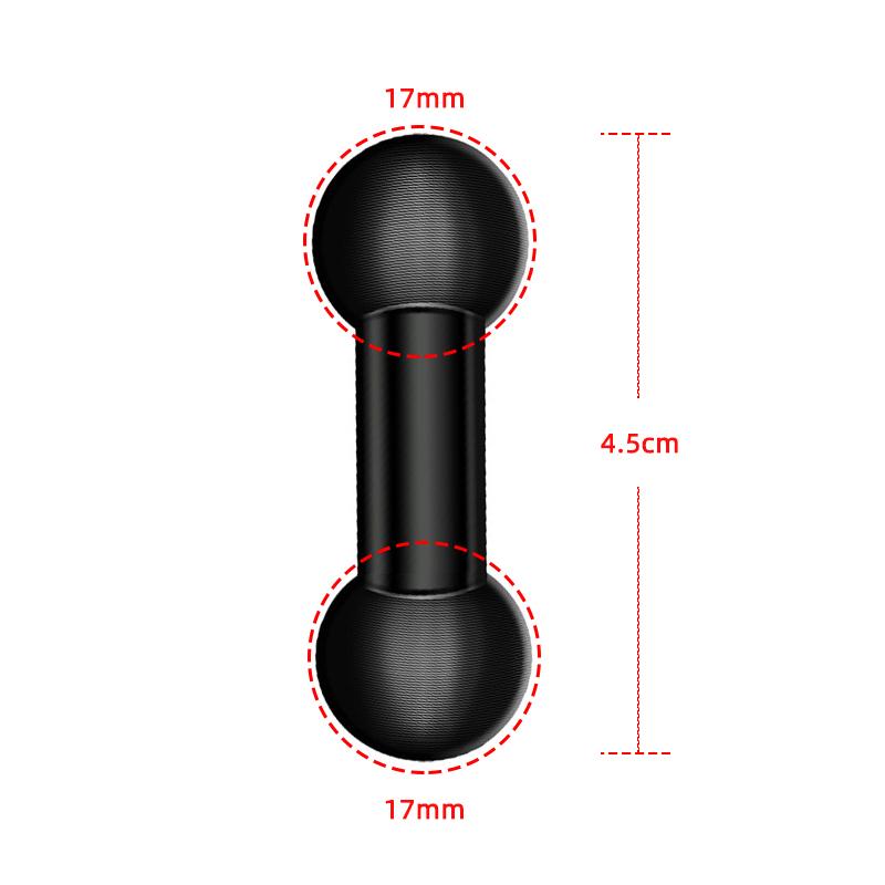 17mm/20mm/25mm Ball Head Adapter Extended Double Ball Connecting Bracket for Gopro Insta360 Osmo Camera Holder Phone Stand GPS 17mm to 17mm