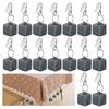 BHBL 16PCS Tablecloth Weights with Metal Clip, Cube Table Covers Pendant Stones, Marble Table Cloth Weights for Decoration
