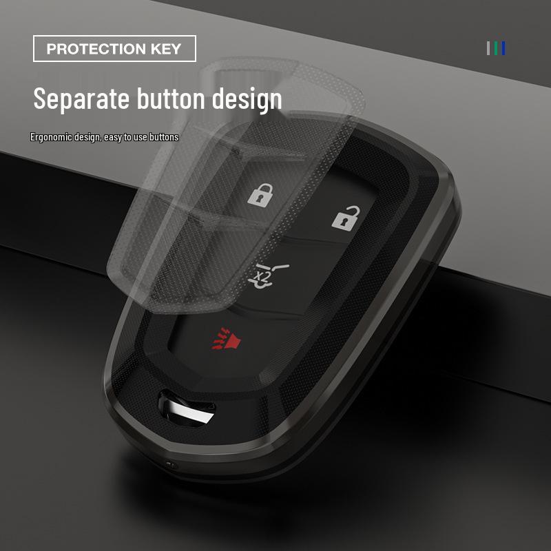 TPU Full-Cover Key Fob Shell for Cadillac XT5, CT5, XT4, XT6, XTS, ATSL