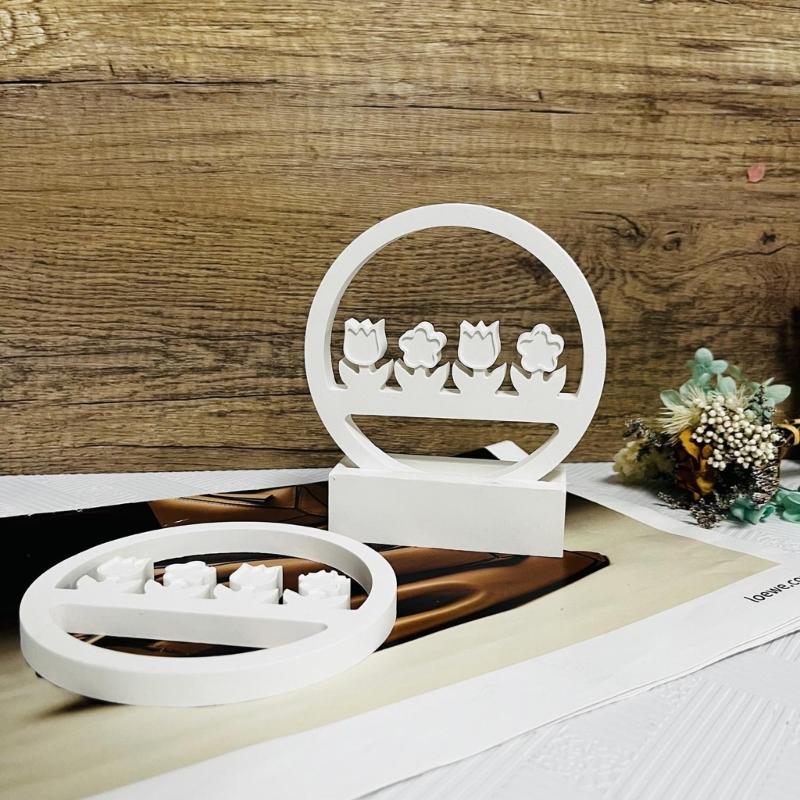 Bird Flower Wreath Silicones Molds for Making Room Decoration, Circular Shaped Resins Molds for Epoxy Resin Casting