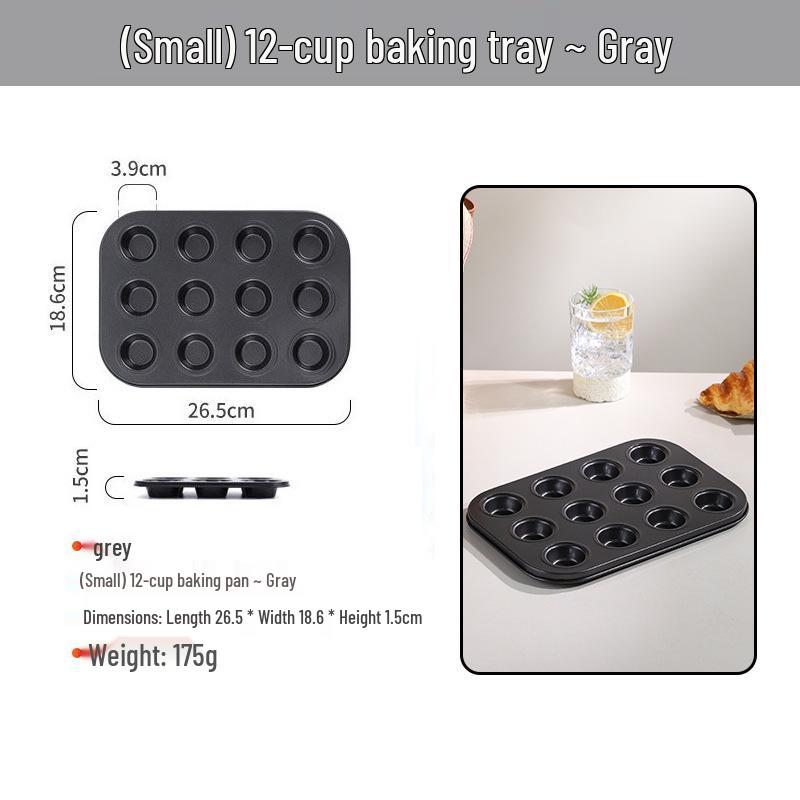 Non-stick Carbon Steel Muffin & Cake Mold (4/6/9/12 Cups)