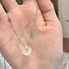 Laurel fairy rabbit zircon necklace female niche design advanced sense cute sweet versatile smart jade rabbit collarbone chain