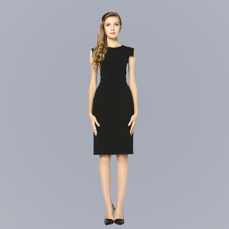 

Women s European and American Vest Black Dress Spring and Autumn New Suit Black S