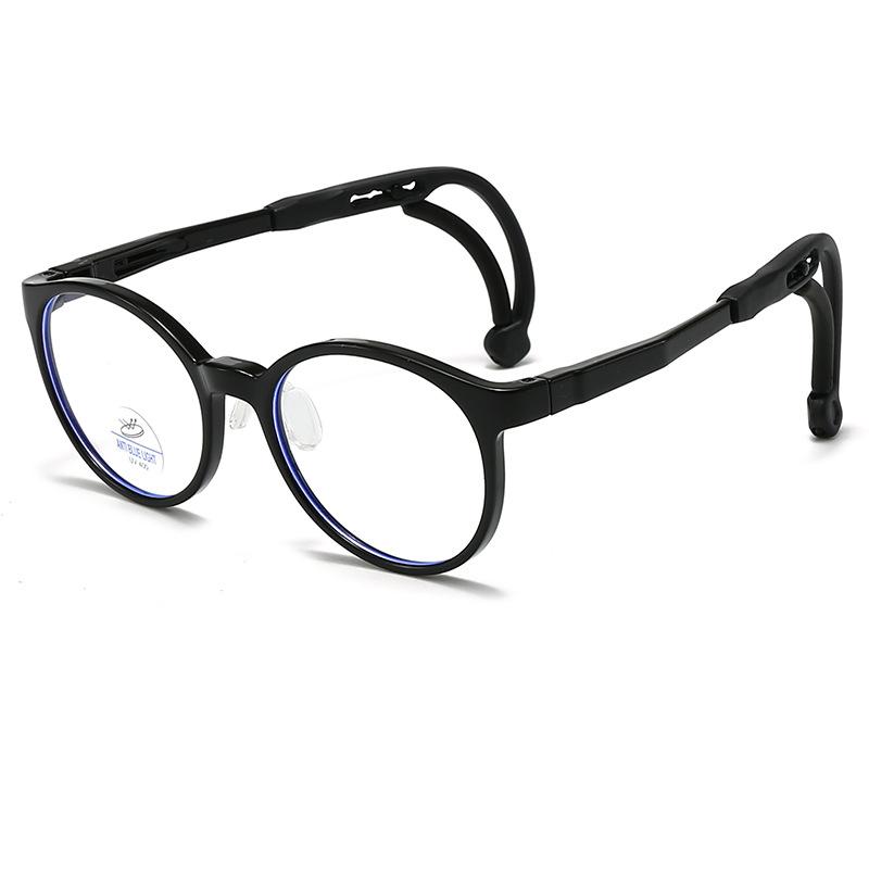 6-10 Kids Adjustable Optical Glasses Frame Boys Girls Round Silicone Anti-slip Customizable Myopia Hyperopia Glasses