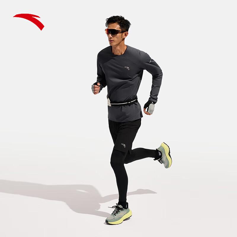Anta Men's Brushed Fleece Long-Sleeve Training T-Shirt