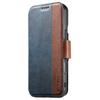 SUTENI Q-07 For iPhone 17 Case Magnetic Color Splicing Cowhide Texture Leather Cover