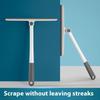 360 Degree Rotatable Shower Squeegee Glass Wiper Scraper Squeegee Cleaner With Silicone Holder Bathroom Mirror Scraper Cleaning