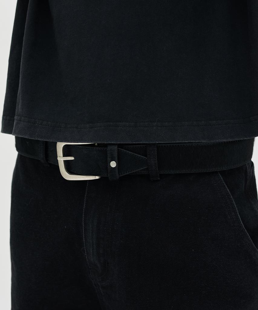 Seuweideu Calfskin Belt [Black]
