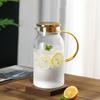 High Borosilicate Glass Teapot Set with Vertical Stripes for Cold Brew in Living Room