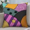 Fashion Patch Pillow Case Short Plush Double Sided Print Square Throw Pillow Covers Sofa Home Cushion Decor