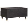 Coffee Table Black 80 x 54 x 40 cm Solid Mango Wood