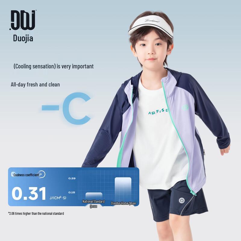 Boys' Mesh Breathable Cooling Hooded Jacket
