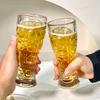 2pcs Sets Beer Glass Unique Design Thickened Craft Beer Glass Party Large Capacity Water Cup Wheat Beer Glass Kitchen Supplies