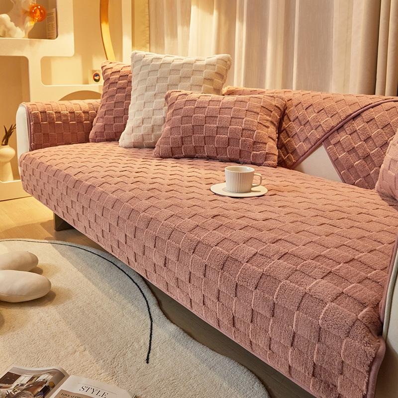Zimní plyšová zesílená podložka na pohovku Nová protiskluzová univerzální potah na pohovku Four Seasons Moderní minimalistický Univerzální podsedák All Inclusive