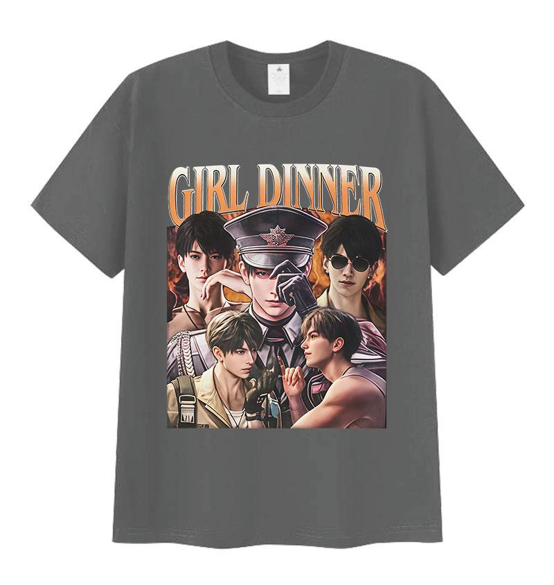 Cute Girl Dinner Caleb Graphic T Shirt Love and Deepspace Novelty Short Sleeve TShirts Unisex Summer High Quality Cotton T-Shirt