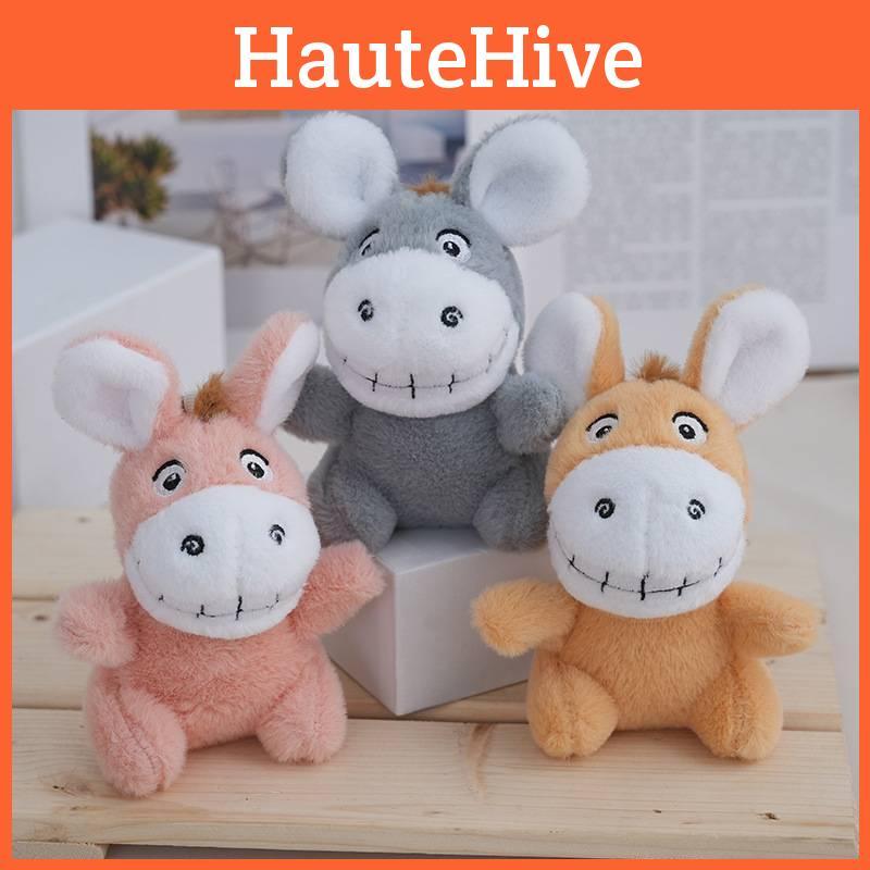 Adorable Plush Donkey Keychain Soft Stuffed Animal Toy Cute Donkey Doll