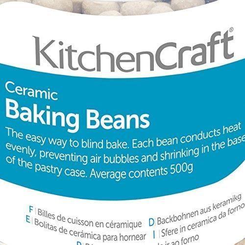 Boîte de haricots - KITCHEN CRAFT - 500 g - Céramique - Cylindrique - Blanc