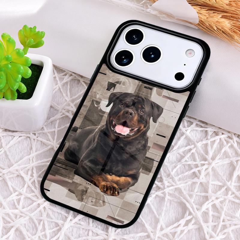 Süße Rottweiler Hund Handyhülle für iPhone 17 Air 16 15 11 12 14 13 Pro Max Stoßfeste Hülle