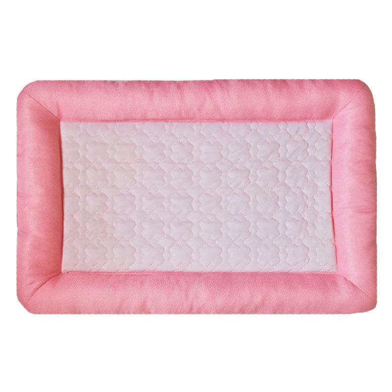 Hundebett Sommer Haustier Kühlmatte Atmungsaktiv Hund Katze Haus Eis Seide Kühlbett Welpe Kätzchen Schlaf Kühlkissen Haustierzubehör