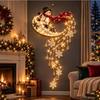 Christmas Led Wall Light Hanging Ornament Xmas Santa Reindeer Snowman Gift Home Party Decoration